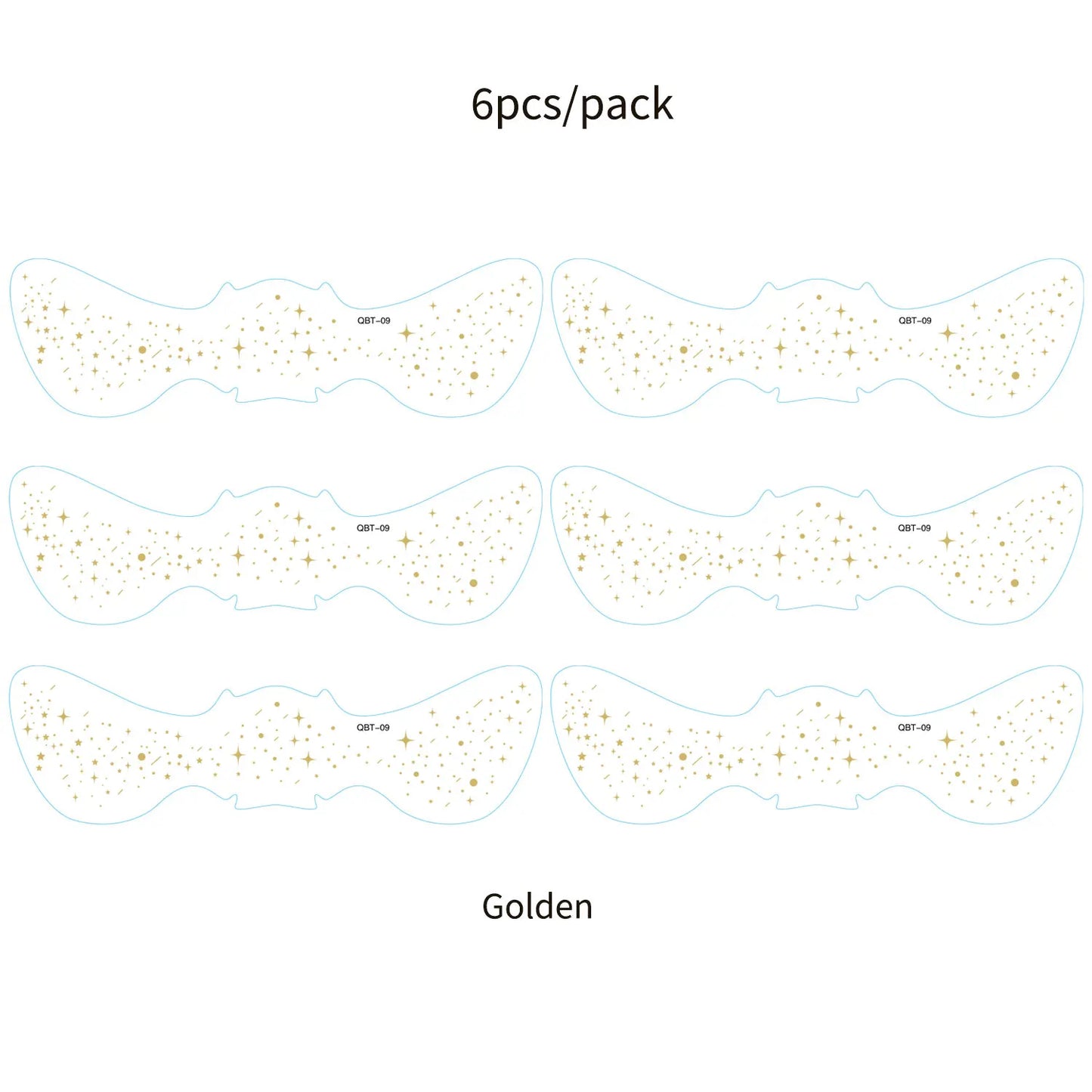 6Pcs Fake Freckle Stickers for Women Waterproof Golden Silver Glitter Temporary Tattoos for Face Makeup Holiday Music Party