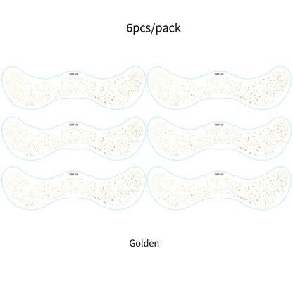 6Pcs Fake Freckle Stickers for Women Waterproof Golden Silver Glitter Temporary Tattoos for Face Makeup Holiday Music Party