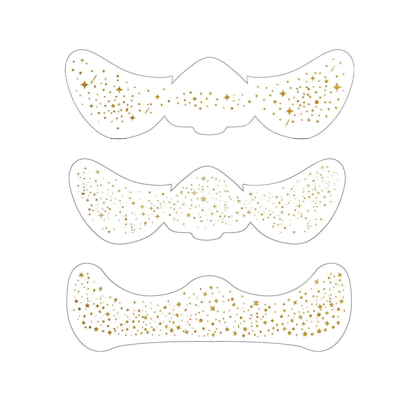 6Pcs Fake Freckle Stickers for Women Waterproof Golden Silver Glitter Temporary Tattoos for Face Makeup Holiday Music Party