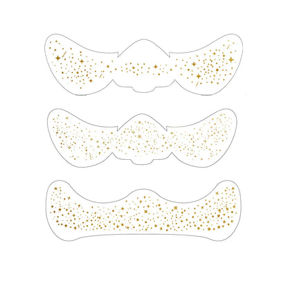 6Pcs Fake Freckle Stickers for Women Waterproof Golden Silver Glitter Temporary Tattoos for Face Makeup Holiday Music Party