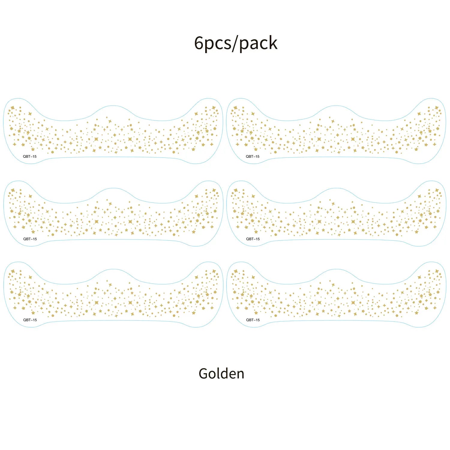 6Pcs Fake Freckle Stickers for Women Waterproof Golden Silver Glitter Temporary Tattoos for Face Makeup Holiday Music Party