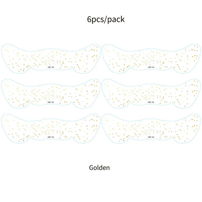 6Pcs Fake Freckle Stickers for Women Waterproof Golden Silver Glitter Temporary Tattoos for Face Makeup Holiday Music Party
