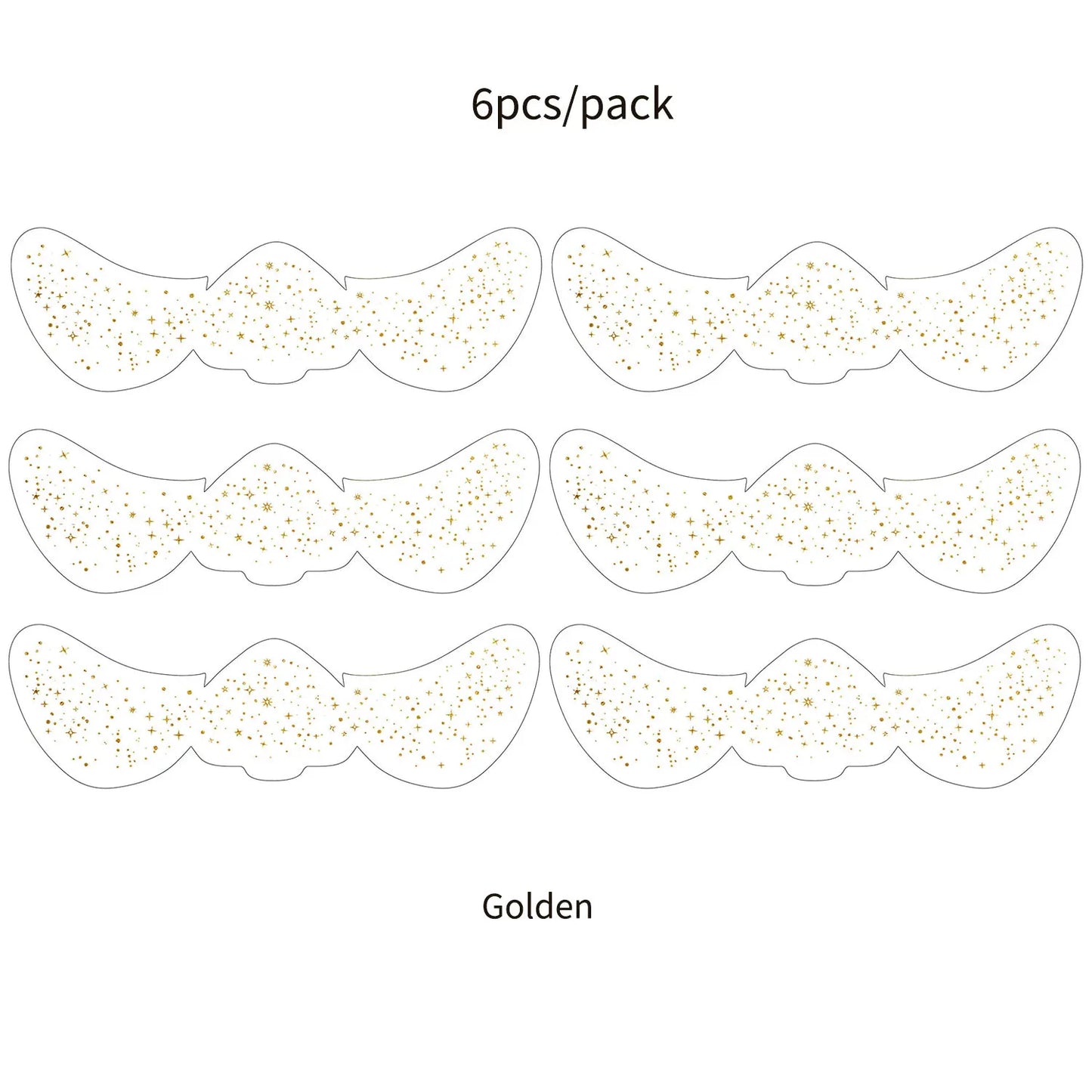 6Pcs Fake Freckle Stickers for Women Waterproof Golden Silver Glitter Temporary Tattoos for Face Makeup Holiday Music Party
