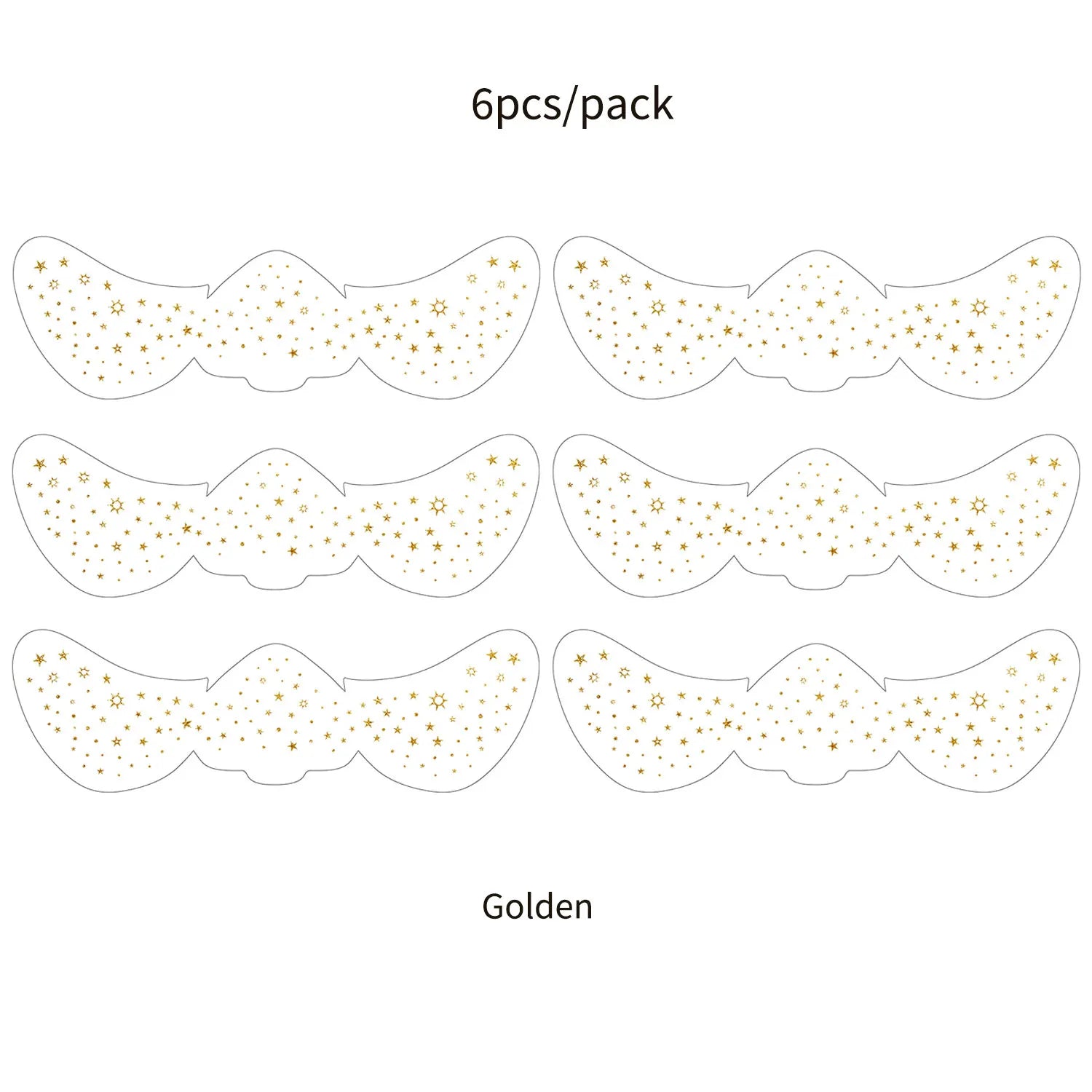 6Pcs Fake Freckle Stickers for Women Waterproof Golden Silver Glitter Temporary Tattoos for Face Makeup Holiday Music Party