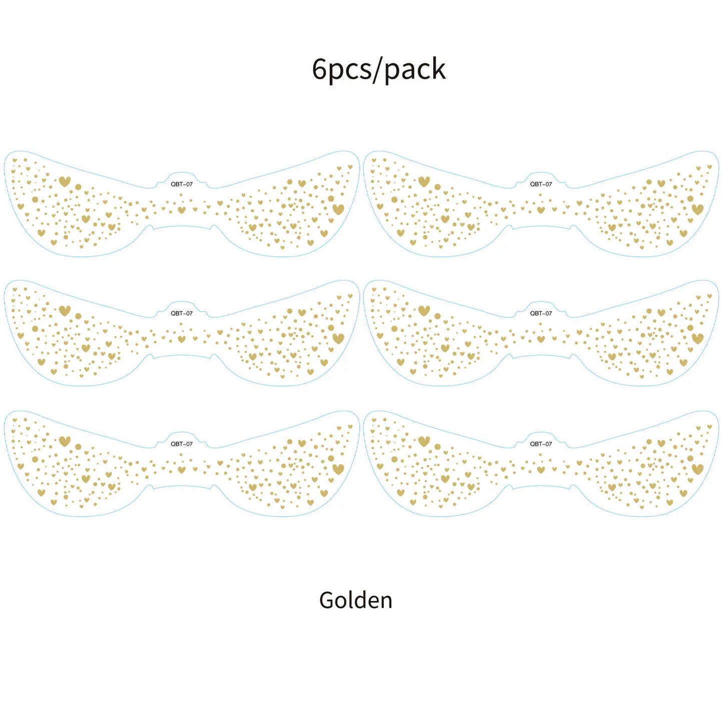 6Pcs Fake Freckle Stickers for Women Waterproof Golden Silver Glitter Temporary Tattoos for Face Makeup Holiday Music Party