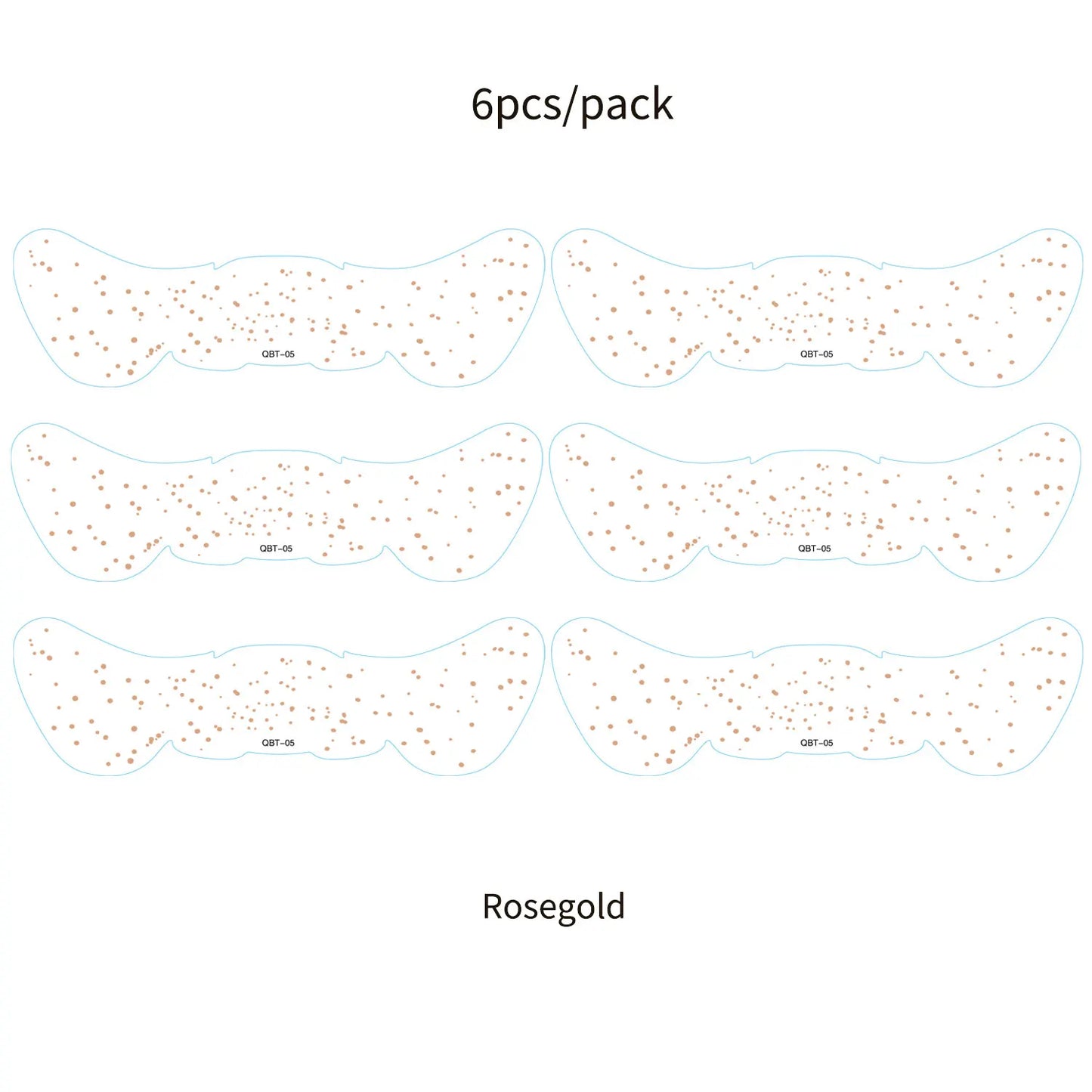 6Pcs Fake Freckle Stickers for Women Waterproof Golden Silver Glitter Temporary Tattoos for Face Makeup Holiday Music Party